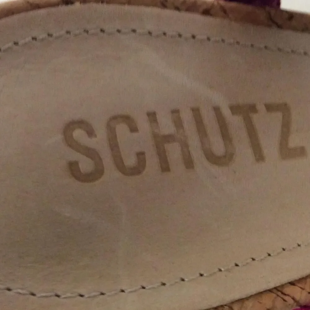 Schutz Glayce Nappa Leather Platform Cork Sandals - Size 10.5